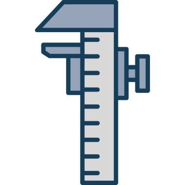 Cetvel izole vektör illüstrasyonu düzenlenebilir