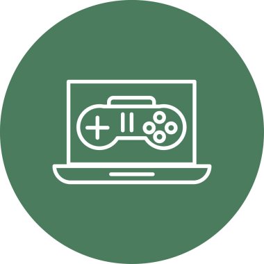 Bilgisayar oyunu simgesinin vektör illüstrasyonu