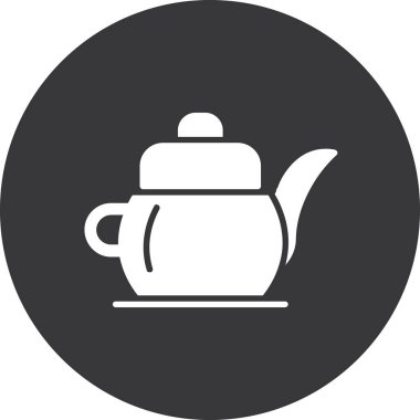 çaydanlık simgesi vektör illüstrasyonu