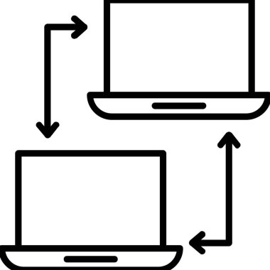 bilgisayar monitörü simgesi, basit illüstrasyon tasarımı