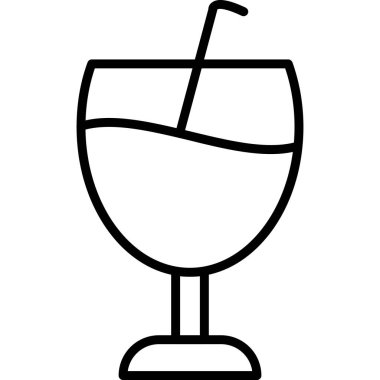 içecek içecek ikonu ana hatlarıyla