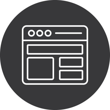 tarayıcı simgesi vektör illüstrasyonu