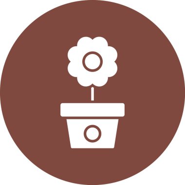 çiçek saksısı vektör simgesi