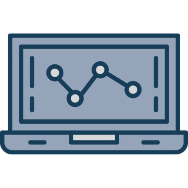 grafik vektör illüstrasyonlu bilgisayar