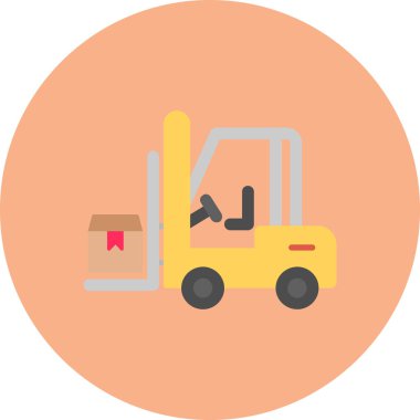 forklift simgesi, vektör illüstrasyon tasarımı