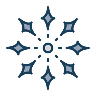 güzel kar tanesi vektör simgesi