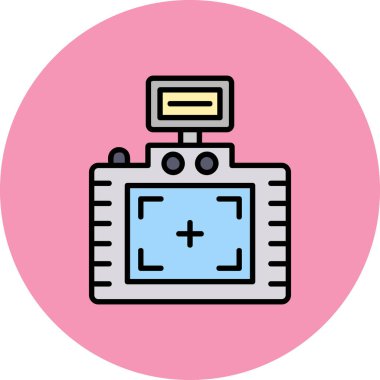 Bir robot simgesinin vektör illüstrasyonu