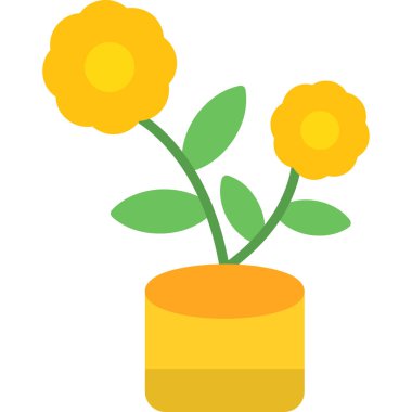 Çiçek. Web simgesi basit illüstrasyon