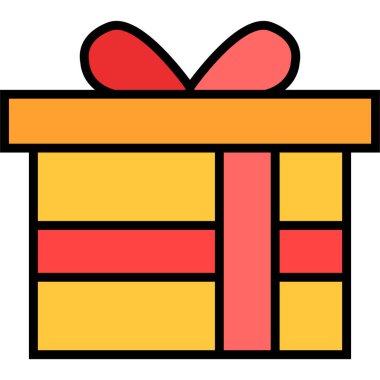 Hediye kutusu simgesi - taslak biçimi