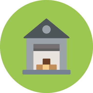 Bina. Web simgesi basit illüstrasyon