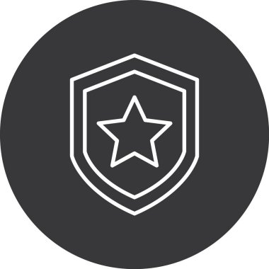 rozet vektör simgesi modern basit illüstrasyon