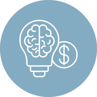 Beyin. Web simgesi basit tasarım