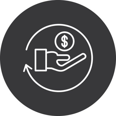 Dolar simgesi vektör illüstrasyonu