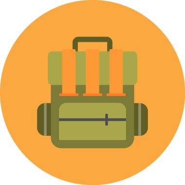 Sırt çantası. Web simgesi basit illüstrasyon