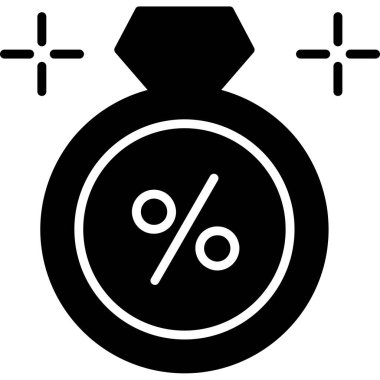 İndirim simgesi vektör illüstrasyonu