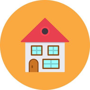 Bina. Web simgesi vektör illüstrasyonu