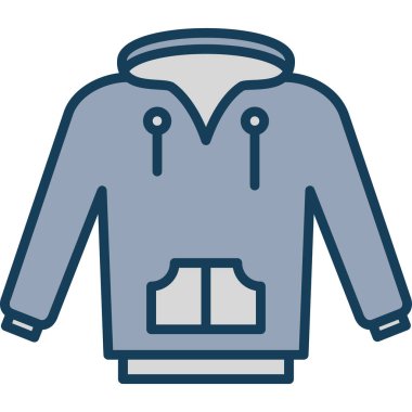 Kapüşonlu ikon. vektör illüstrasyonu