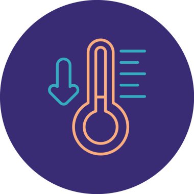 Termometre. Web simgesi basit illüstrasyon