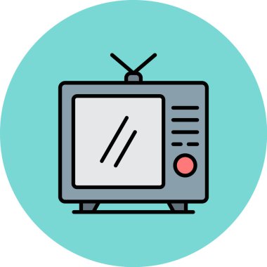 Moda tarzında izole edilmiş televizyon simgesi