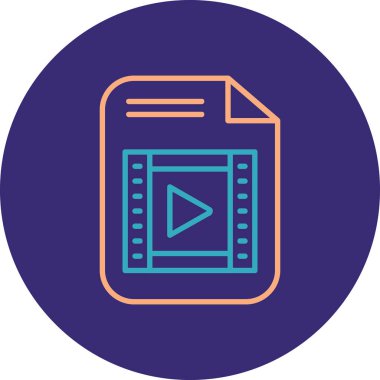 Film. Web simgesi basit illüstrasyon