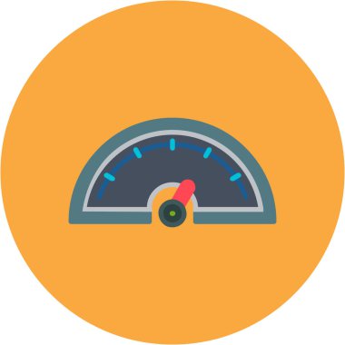 düz biçimli araba hız göstergesi simgesi