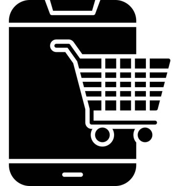 Alışveriş Sepeti simgesini, basit vektör çizim