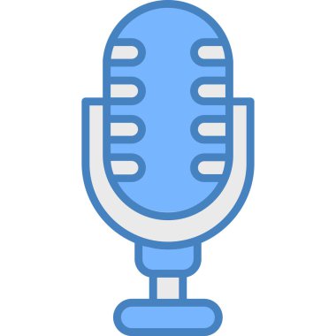 Mikrofon. Web simgesi basit illüstrasyon