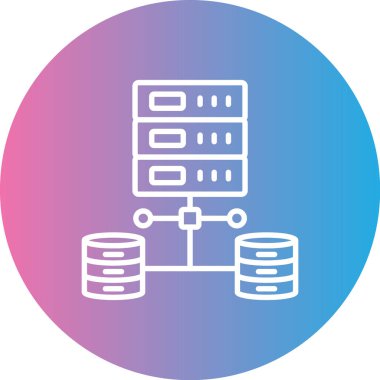 veritabanı. Web simgesi basit illüstrasyon