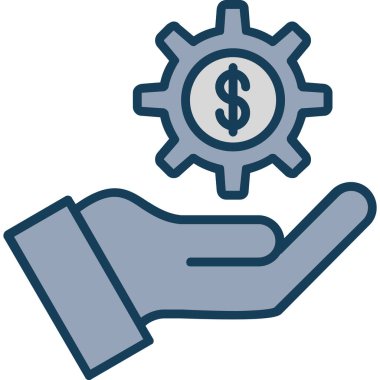 Para için. Web simgesi basit illüstrasyon