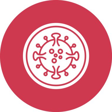 Kırmızı virüsün vektör çizimi