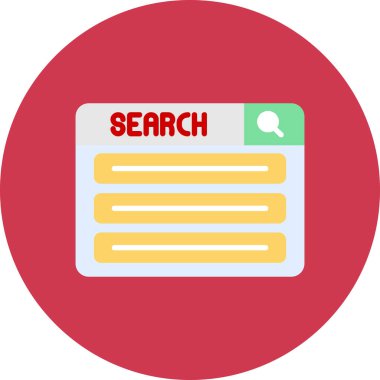 tarayıcı vektörü düz renk simgesi