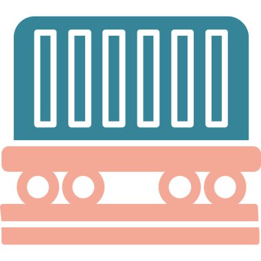 tren. Web simgesi basit illüstrasyon