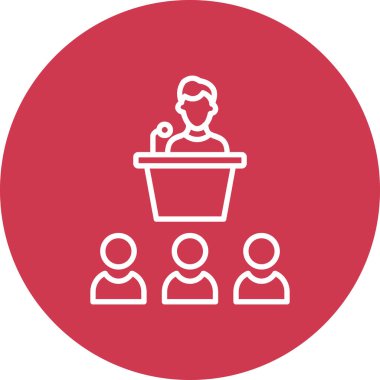 Seyirciler. Web simgesi basit illüstrasyon