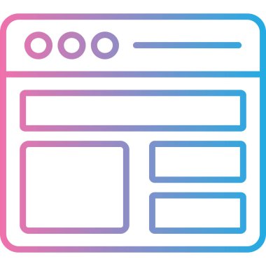 tarayıcı web simgesi, vektör illüstrasyonu