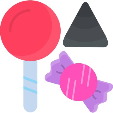 - Şeker. Web simgesi basit illüstrasyon