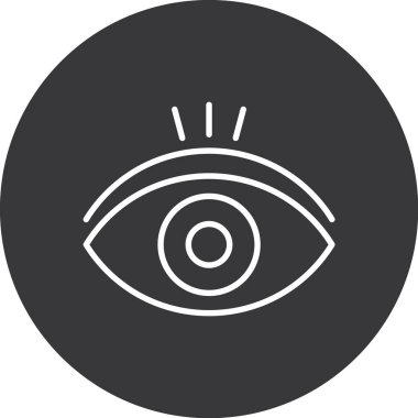 Soyut arkaplanda göz simgesi izole edildi