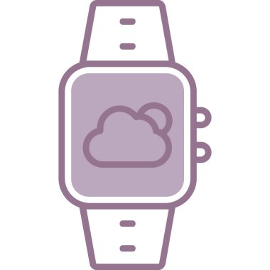 Bulut. Web simgesi basit illüstrasyon