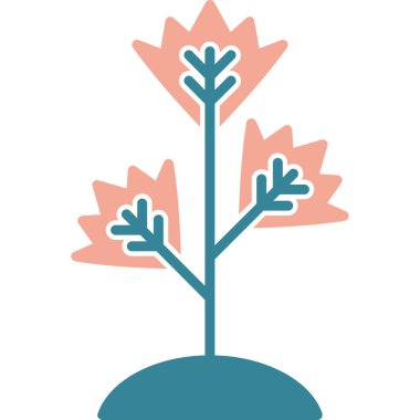 Çiçek. Web simgesi basit illüstrasyon