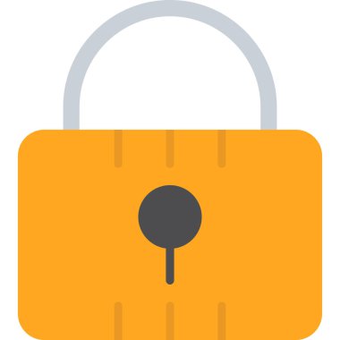 Düz simge, vektör resimlemesini kilitle