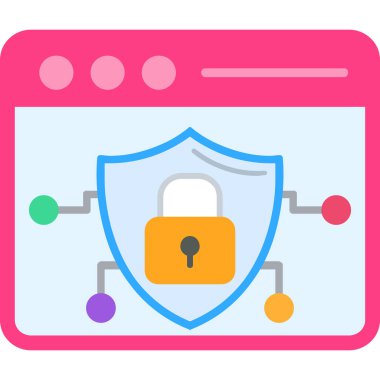 güvenli ağ renk simgesi