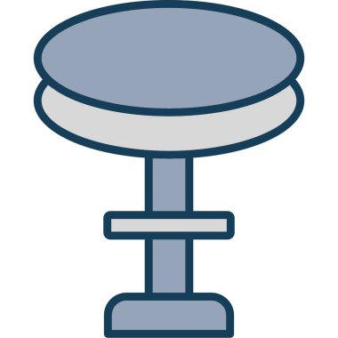 Masa başı simgesi. vektör illüstrasyonu