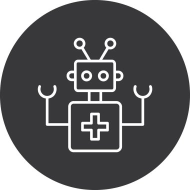 Robotun vektör çizimi, teknoloji kavramı