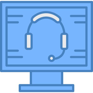 Kulaklık. Web simgesi basit illüstrasyon