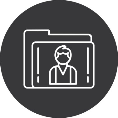 Kimlik Kart Vektörü Glyph Simgesi Tasarımı