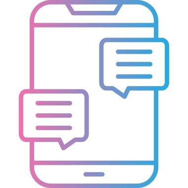 cep telefonu simgesi, basit vektör illüstrasyonu