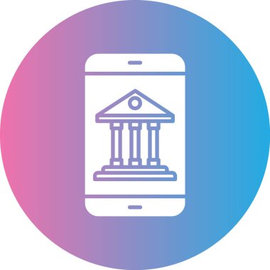 Benzersiz bankacılık simgesi vektör illüstrasyonu