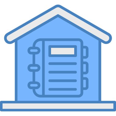 Eve. Web simgesi basit illüstrasyon