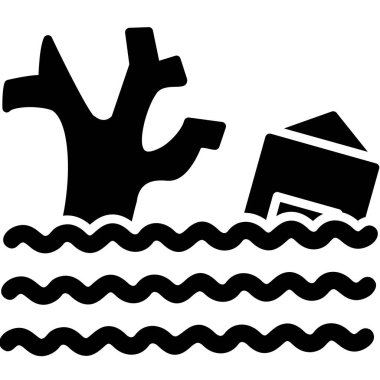 Felaket konseptinin minimalist vektör illüstrasyonu