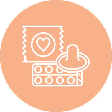 vektör illüstrasyonu, aşk kalbi basit tasarımı