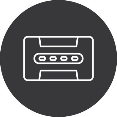 Video Oyuncu Vektör Satır Simgesi Tasarımı